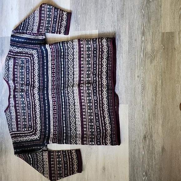 VNTG Skyr Womens 100% Wool Fair Isle CottageCore Cardigan Sweater Multicolor 2XL - Picture 11 of 14